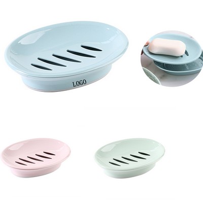 Plastic Soap Dish With Drain Holder Stop Mushy
