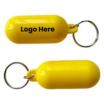 Capsule Shaped Floating Keychain