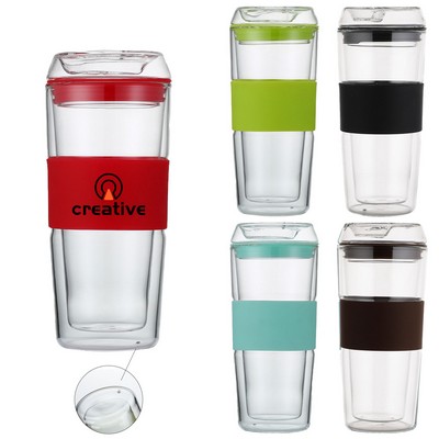 13.5 OZ Double Wall Glass Bottle