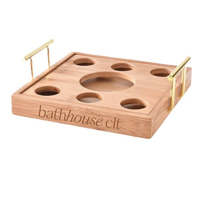 Rectangular Wooden Shot Serving Tray