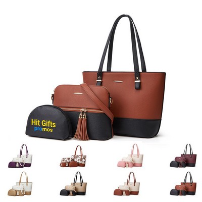 PU Leather Tote Shoulder Bag