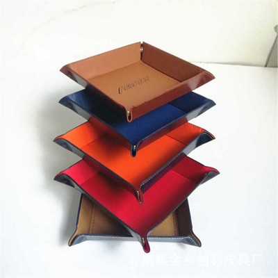 7'' x 7'' PU Foldable Desk Sundries Storage Tray