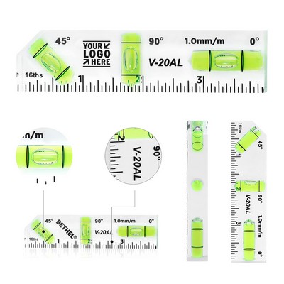 T-Type Shatterproof Cross Check Level Mini Bubble Two Directions Spirit Measuring Instrument