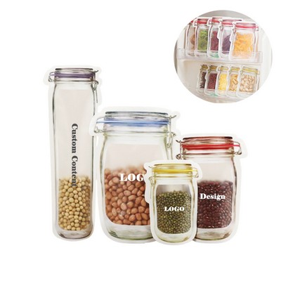 Mason Jar Pouch Reusable Food Storage Bag
