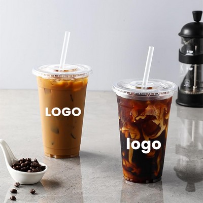 16Oz Disposable Plastic Clear Cold Cups With Lid