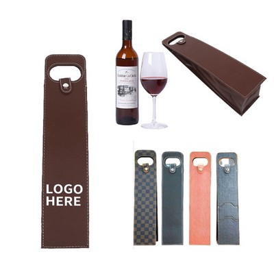 Leather Single-Bottle Wine Carrier