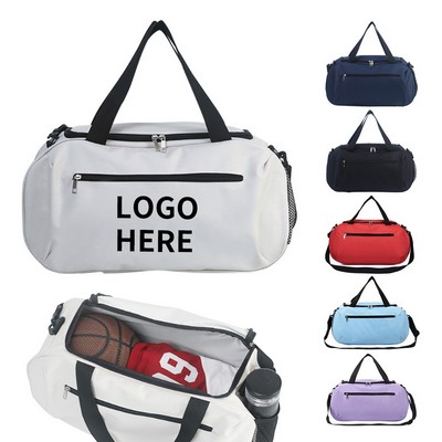 10-Unit Min Oxford Travel Duffel with Shoe Section and Mesh Pocket