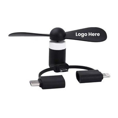 3" 1 Mini USB Fan for Cellphone