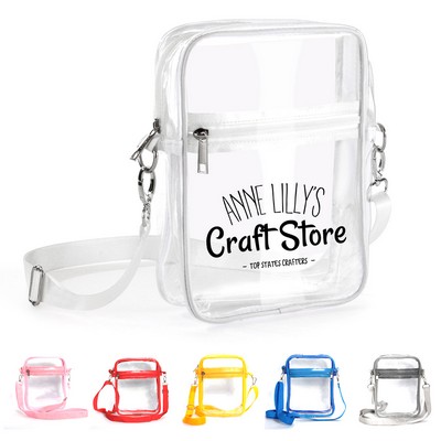Clear Waterproof Stadium-Approved Crossbody Bag