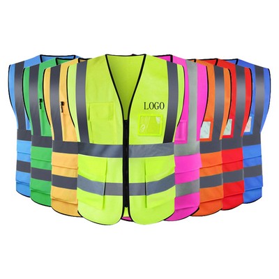 Multi-Pocket Reflective Work Vest