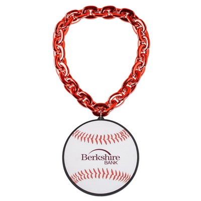 Baseball EVA Medallion w/Jumbo Chain