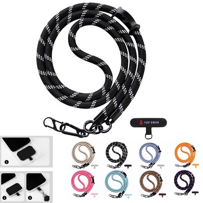 10mm Polyester Cross-Body Phone Strap W/ Gasket - Lanyard for Hands-Free Carry