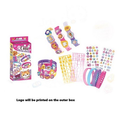 Diy Bracelets Jewelry Activity Making Set With Charm Sticker