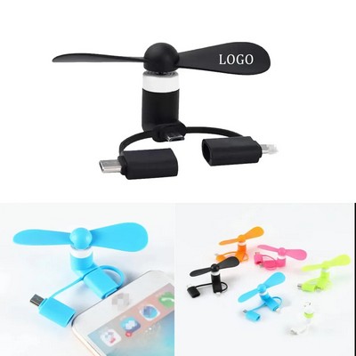 3-in-1 Mini USB Phone Fan