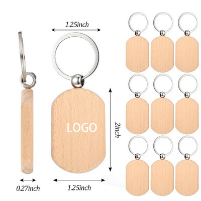 Engravable Wooden Keychain Blanks