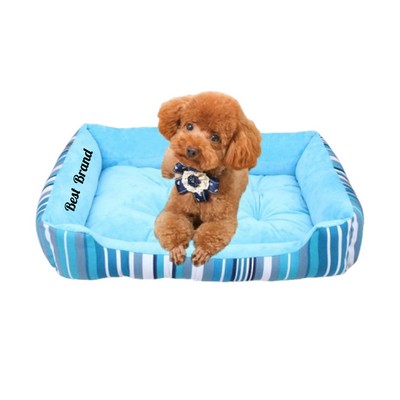 Striped Fabric Pet Bed