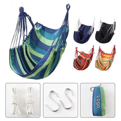 Hanging Canvas Portable Rope Swing Hammock Swing Chair