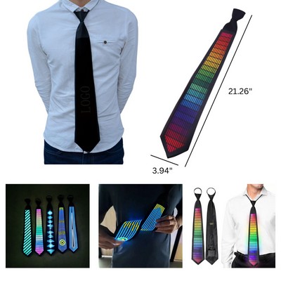 Sound-Activated Glow Tie Accessory