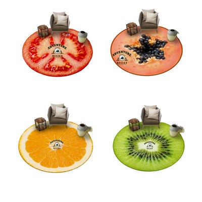 Fruit-Cut Crystal Velvet Carpet