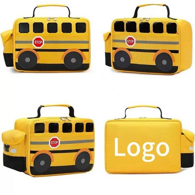 Kids Cartoon Car Insulated Lunch Bag