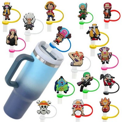 Custom 2D Soft PVC Straw Toppers