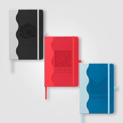 Grete Recycled Wave Pattern Journal - A5 - Debossed