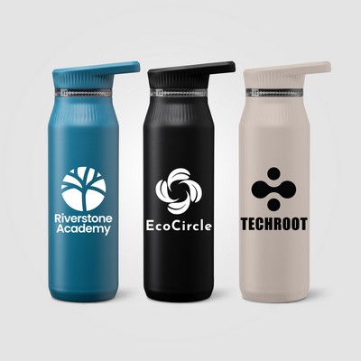 Majesty Stainless Steel Dual-Lid Handle Bottle - 25 oz. - Silkscreen