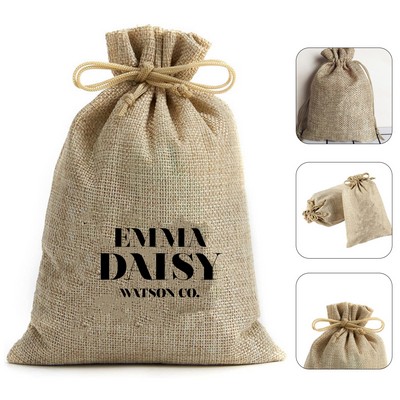 Burlap Drawstring Bag