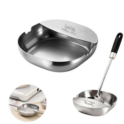 304/201 Stainless Steel Spoon Rest Ladle Snacks Holder