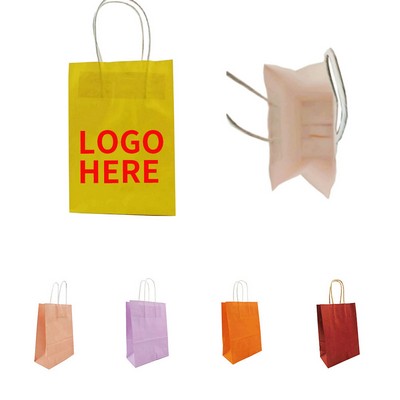 Vibrant Multi-Color Kraft Paper Tote