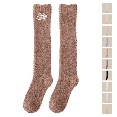 Coral Fleece Over Knee Socks