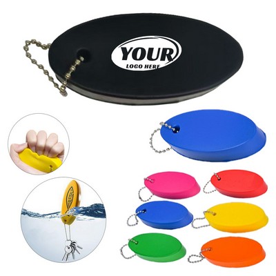 PU Foam Oval Buoyant Keychain Float