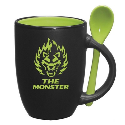 12 oz. Stir'N Sip Ceramics Mug W/Spoon