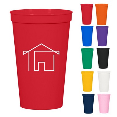 22 oz BPA Free Stadium Cup – Reusable Polypropylene Promotional Drink Cup