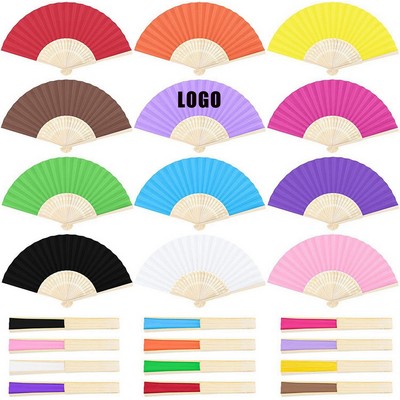 Full Color Folded Handheld Paper Fan