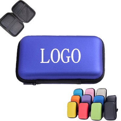 Logo-Embossed Square Tech Accessory Pouch