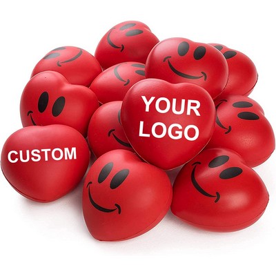 Heart Shape Stress Reliever – Custom Logo Foam Heart Squeeze Ball for Health, Wellness & Promotional