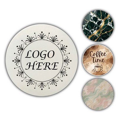 Round 4" Full-Color Ceramic Drink Coaster (Ocean)