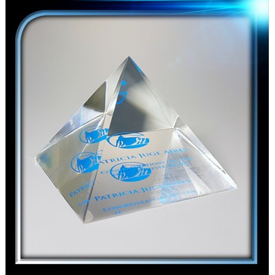 Lucite 4 Sided Pyramid Award (3"x3"x2 1/4")