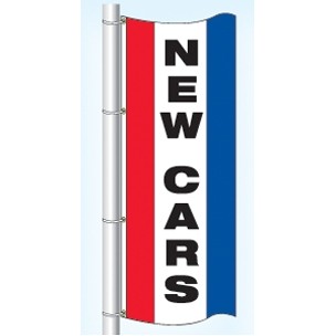 Single Faced Stock Message Interceptor® Drape Flag (New Cars)
