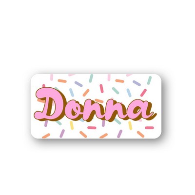 Full Color Name Badge W/Personalization (1"X2") Rectangle