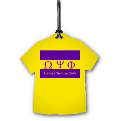 Screen Printed Poly Write-on Tag w/ Flexible Plastic Loop Strap (5.25"x5") T-Shirt Shape