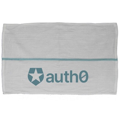 Kitchen Towel Herringbone with Green Stripe 15x26 (Imprint Included)