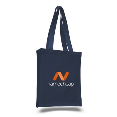 12 Oz. Canvas Book Tote Bag w/ Full Gusset - 10"x12"x3"