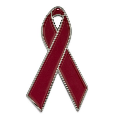 Burgundy Awareness Ribbon Lapel Pin