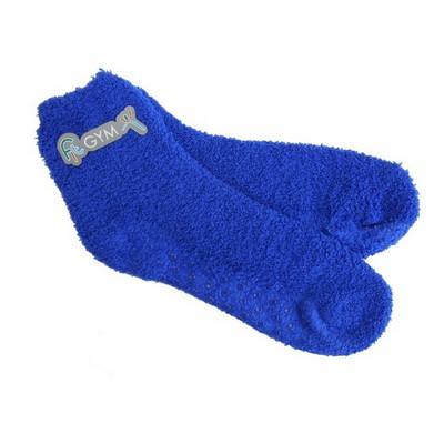 Fuzzy Socks w/ Woven Patch