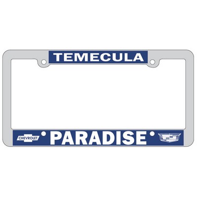 Custom Silk Screen Chrome Plated Plastic License Plate Frames