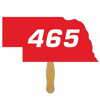 Nebraska State Auction Hand Fan Full Color