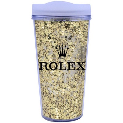 17 Oz. Glamour Glitter Tumbler - Made in the USA