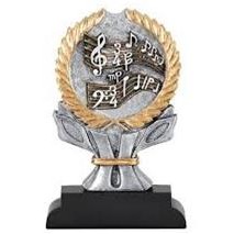Ric Resin Impact Series Music Notes Trophy - 6"